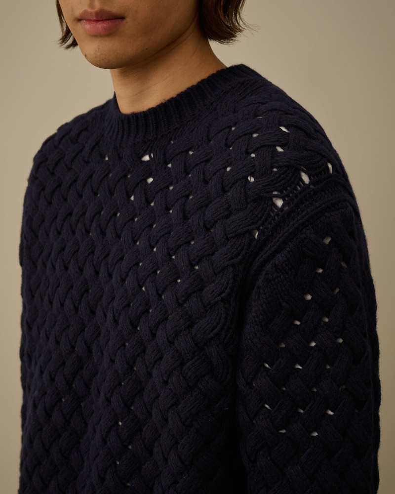Lambswool GRS Logo Crewneck Sweater 5