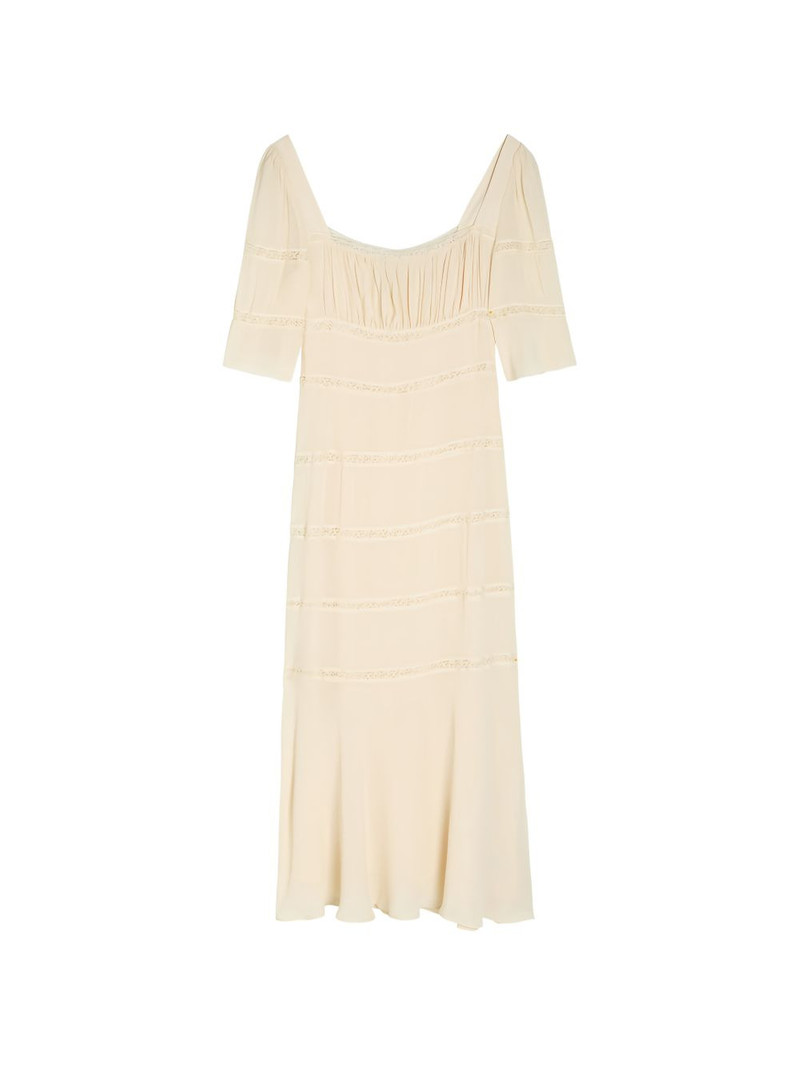 Laverna lace ruched midi dress 1