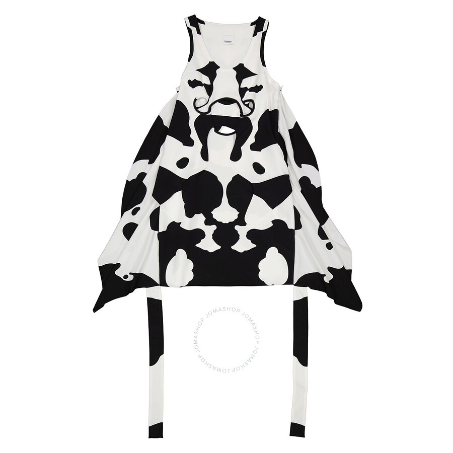 Burberry Cow-Print Pieced Cutout Silk Mini Dress - 5