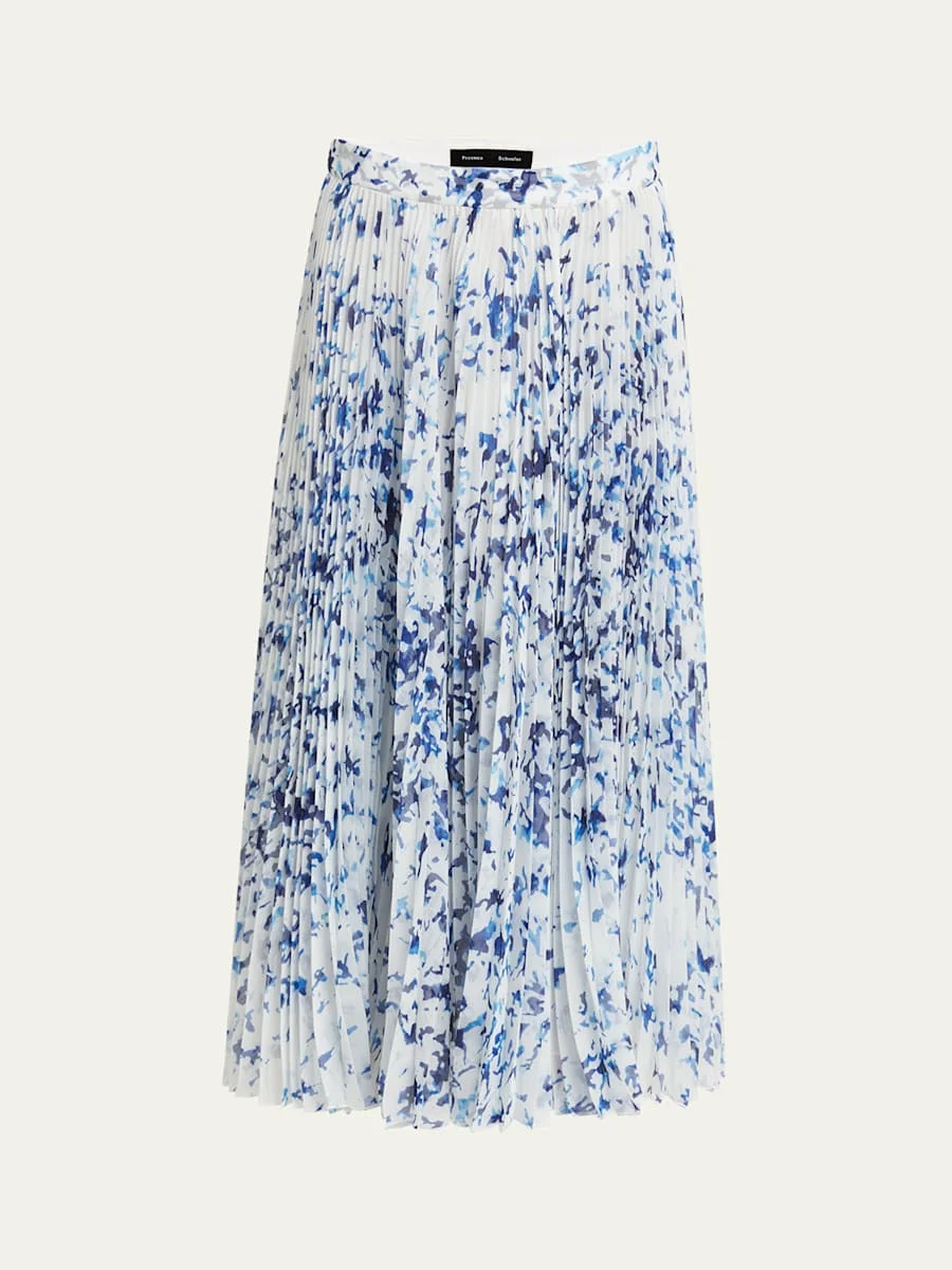 Cecily Printed Crinkle Chiffon Skirt - 1