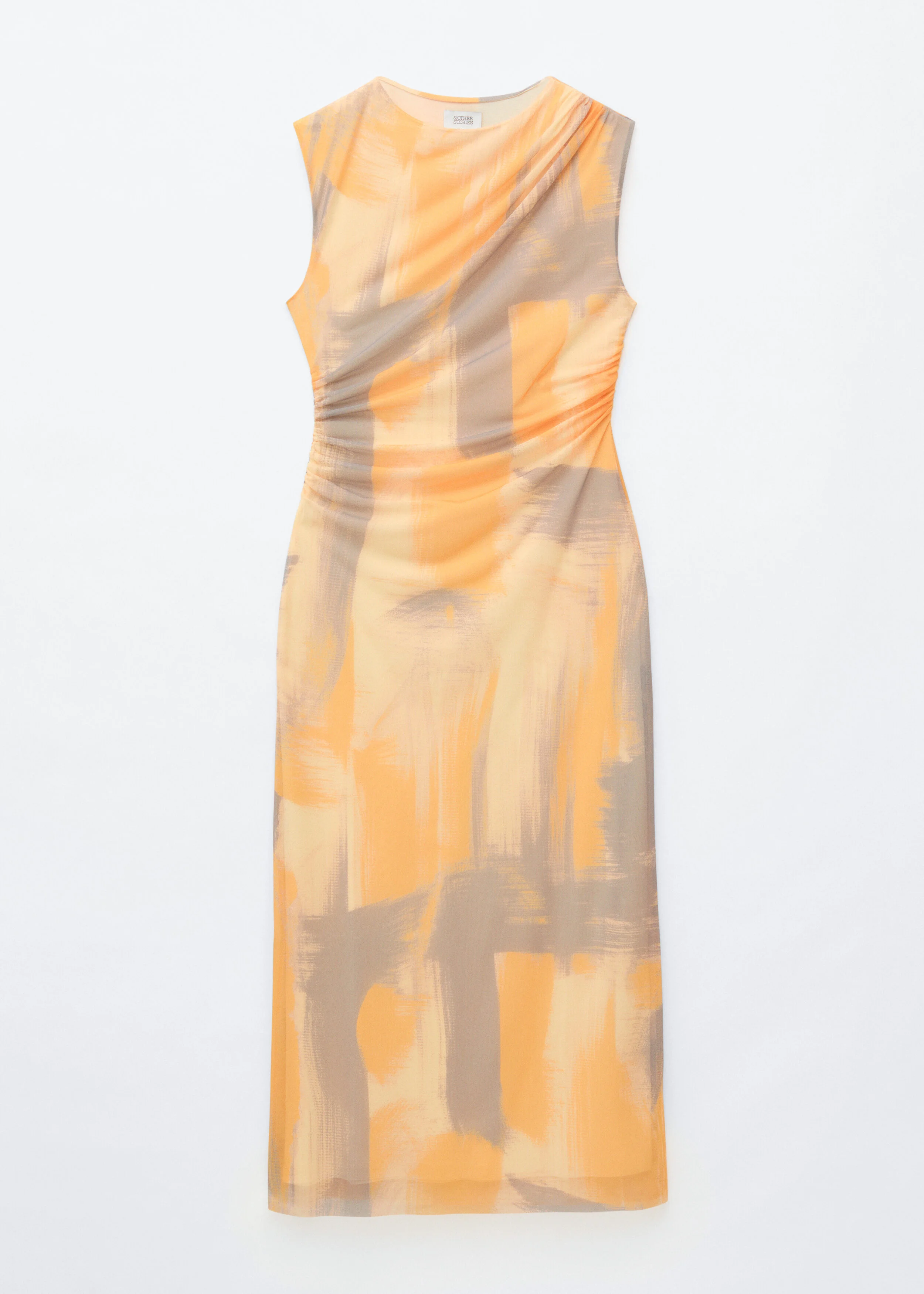 Sleeveless Draped Dress - 1