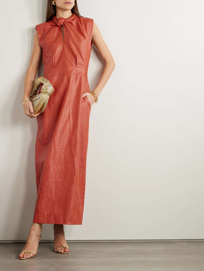 Johanna Ortiz + NET SUSTAIN Symbol of Power cutout faux leather maxi dress outlook