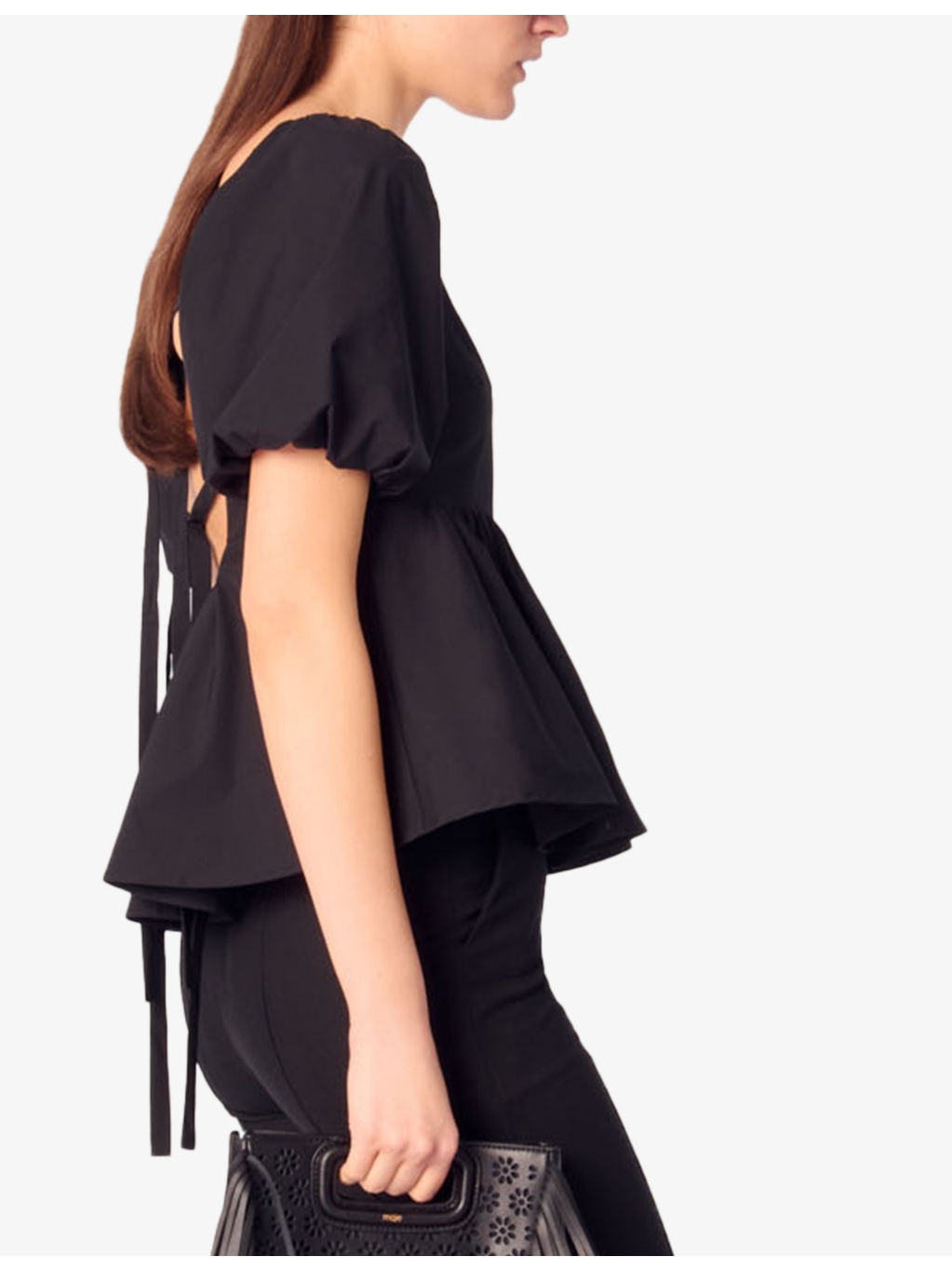Square-Neck Stretch-Woven Top - 3
