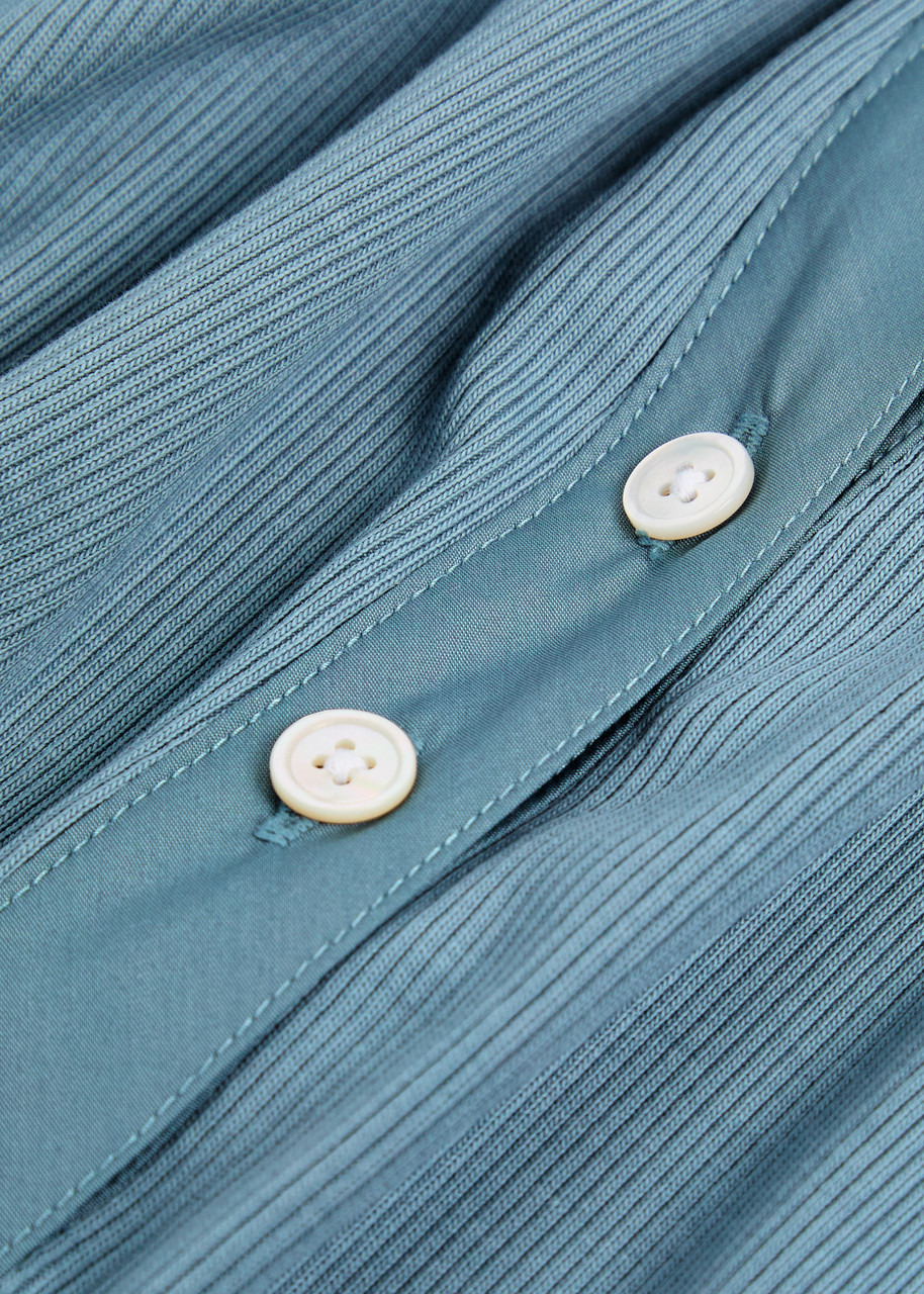 Veronica Beard Coralee Ribbed Stretch-cotton top - 5