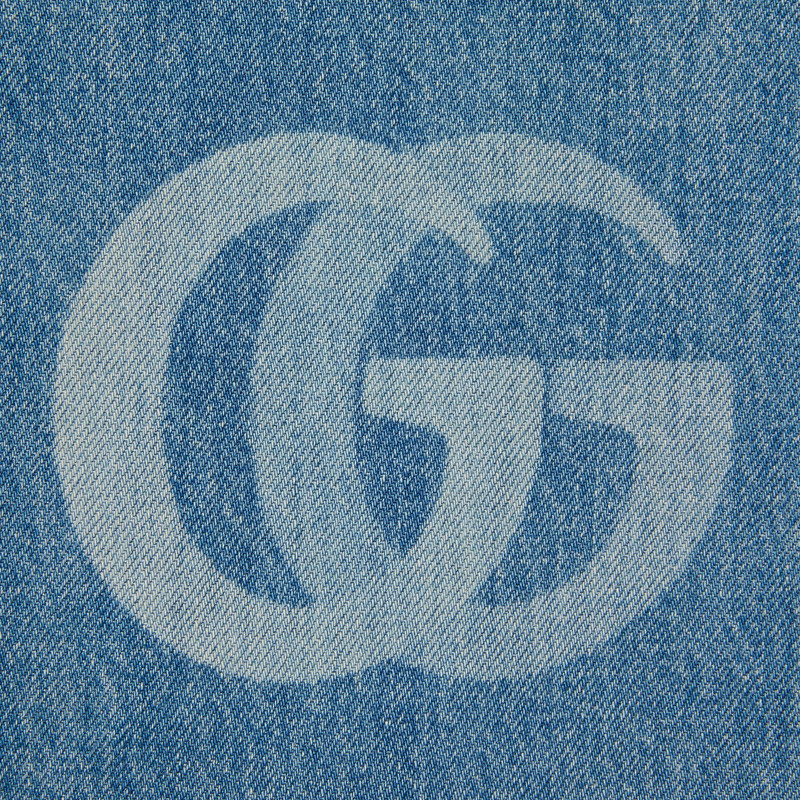 Lasered Double G denim pant 8