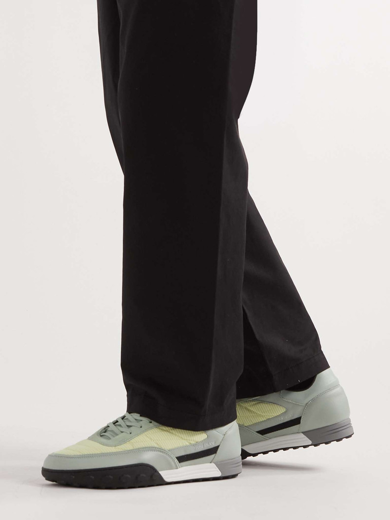 Stone Island Football Leather, Suede and Canvas Sneakers outlook