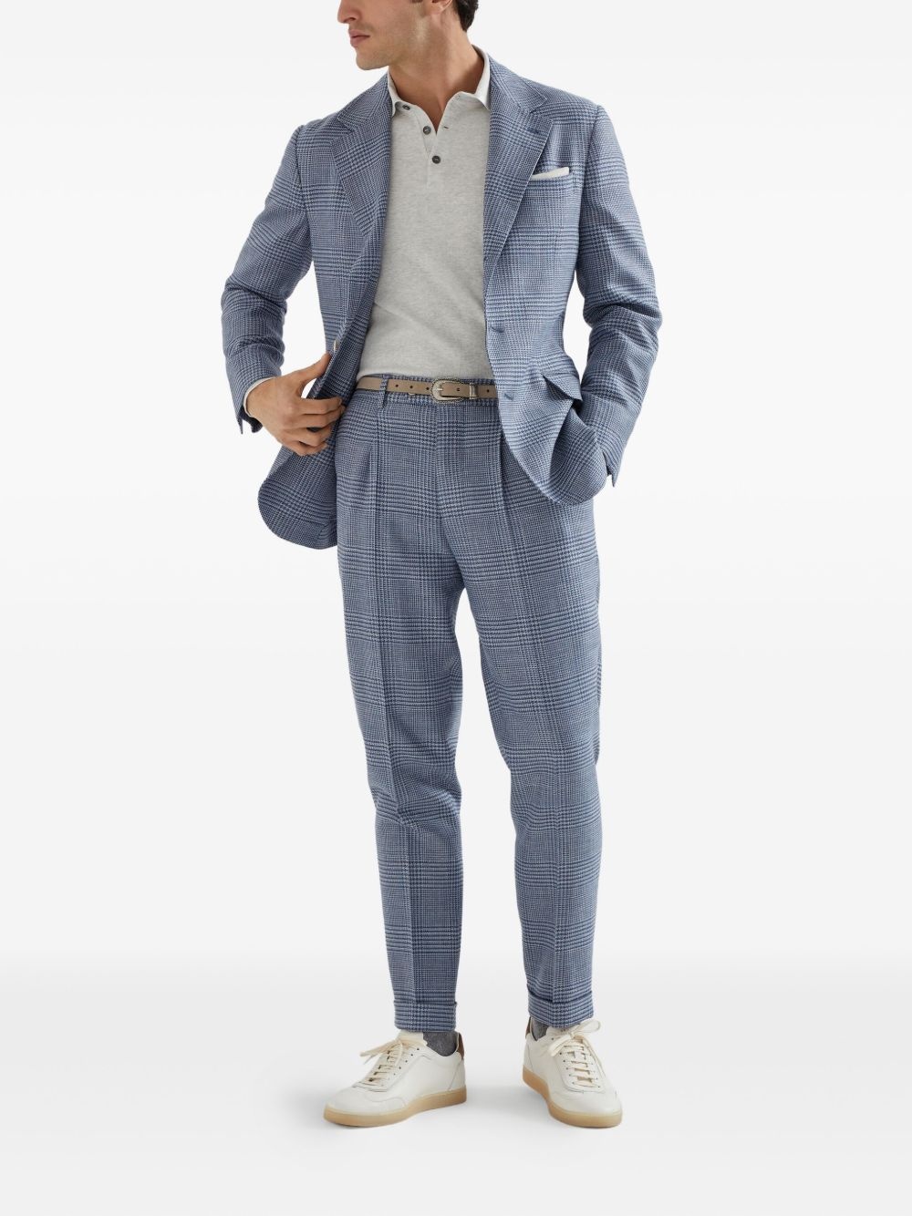 houndstooth-pattern trousers - 2