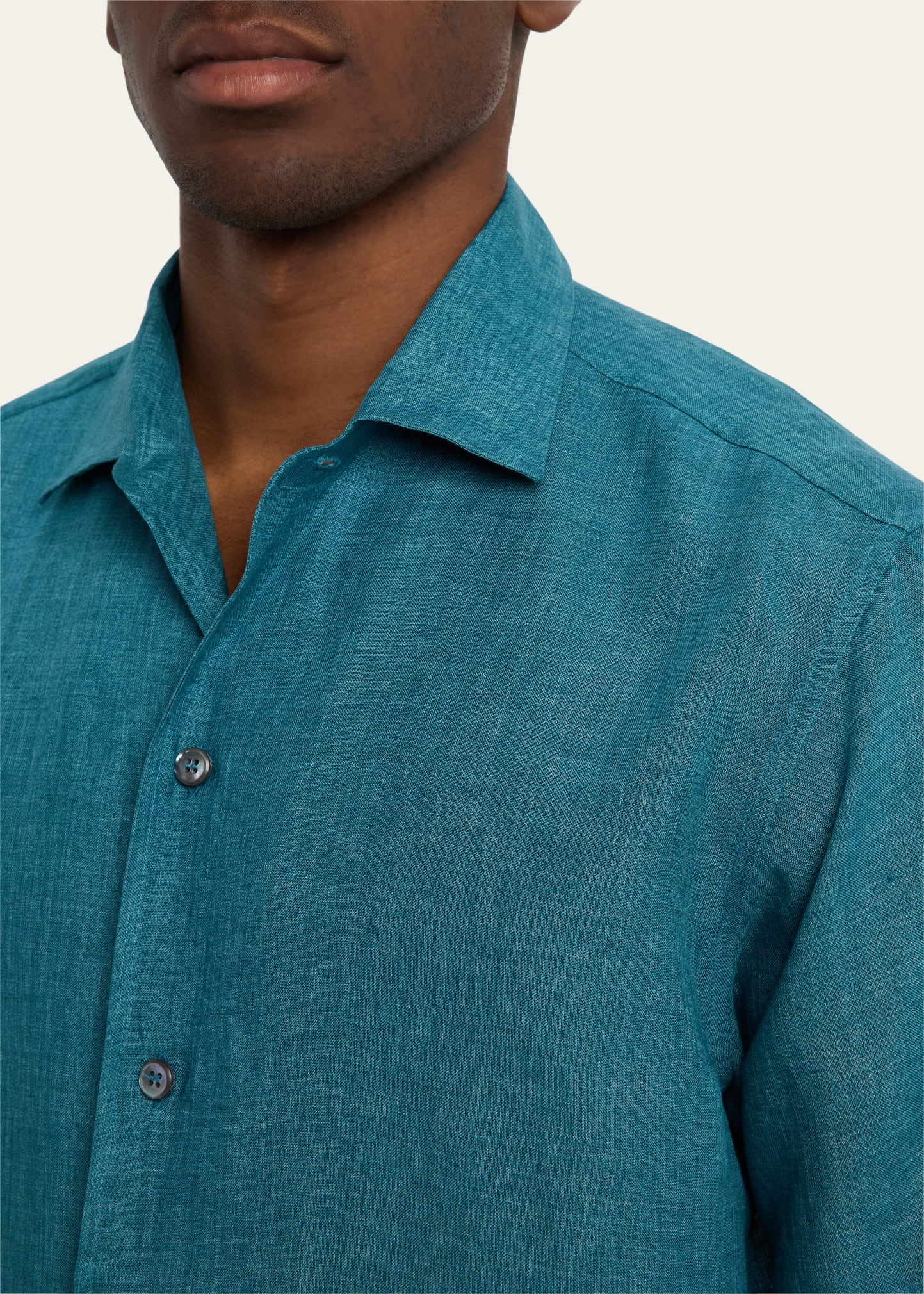Men's Linen Short-Sleeve Shirt - 5
