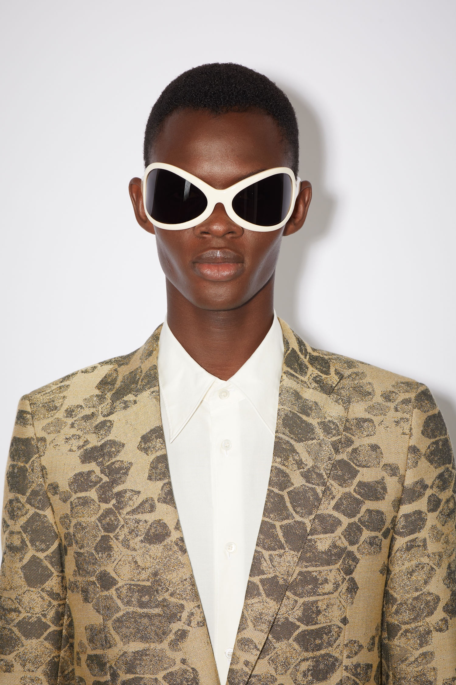 Jacquard suit jacket - Brown - 7