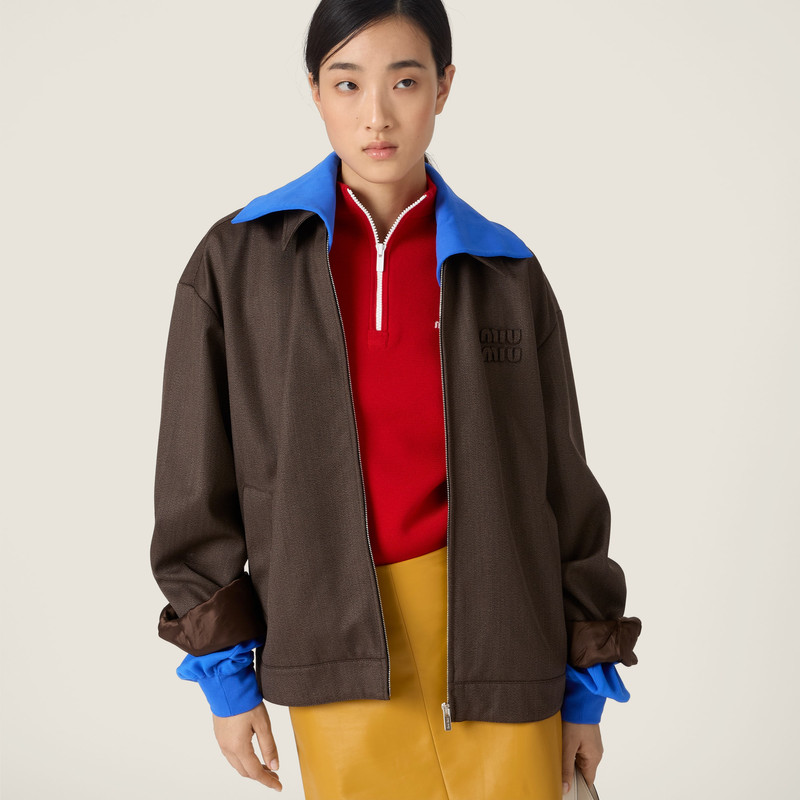 Cover fabric blouson jacket 4
