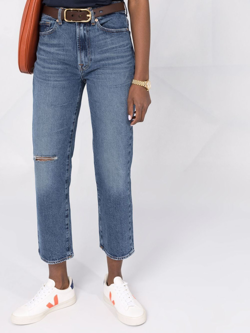 high-rise cropped Logan jeans 5
