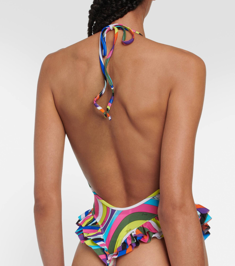 ruffled abstract-print swimsuit 3