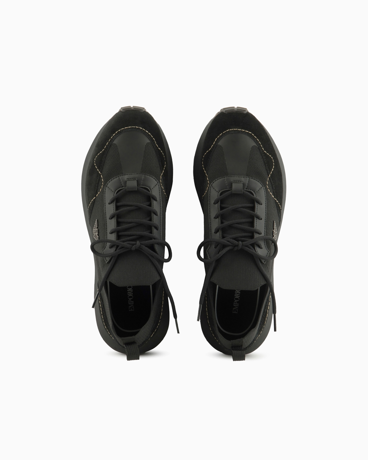 Knit sneakers with suede details - 3