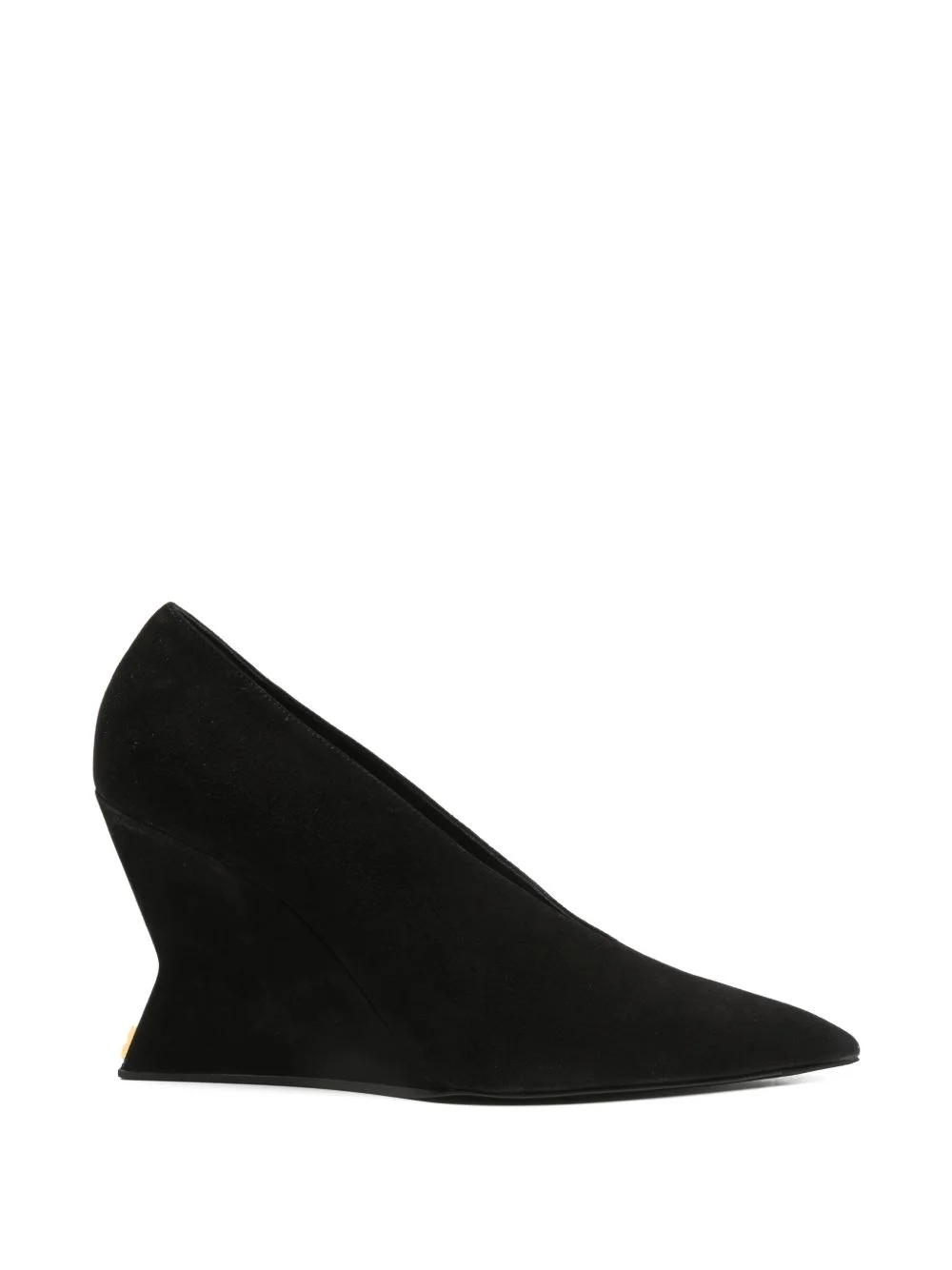 suede wedge-heel pumps - 1