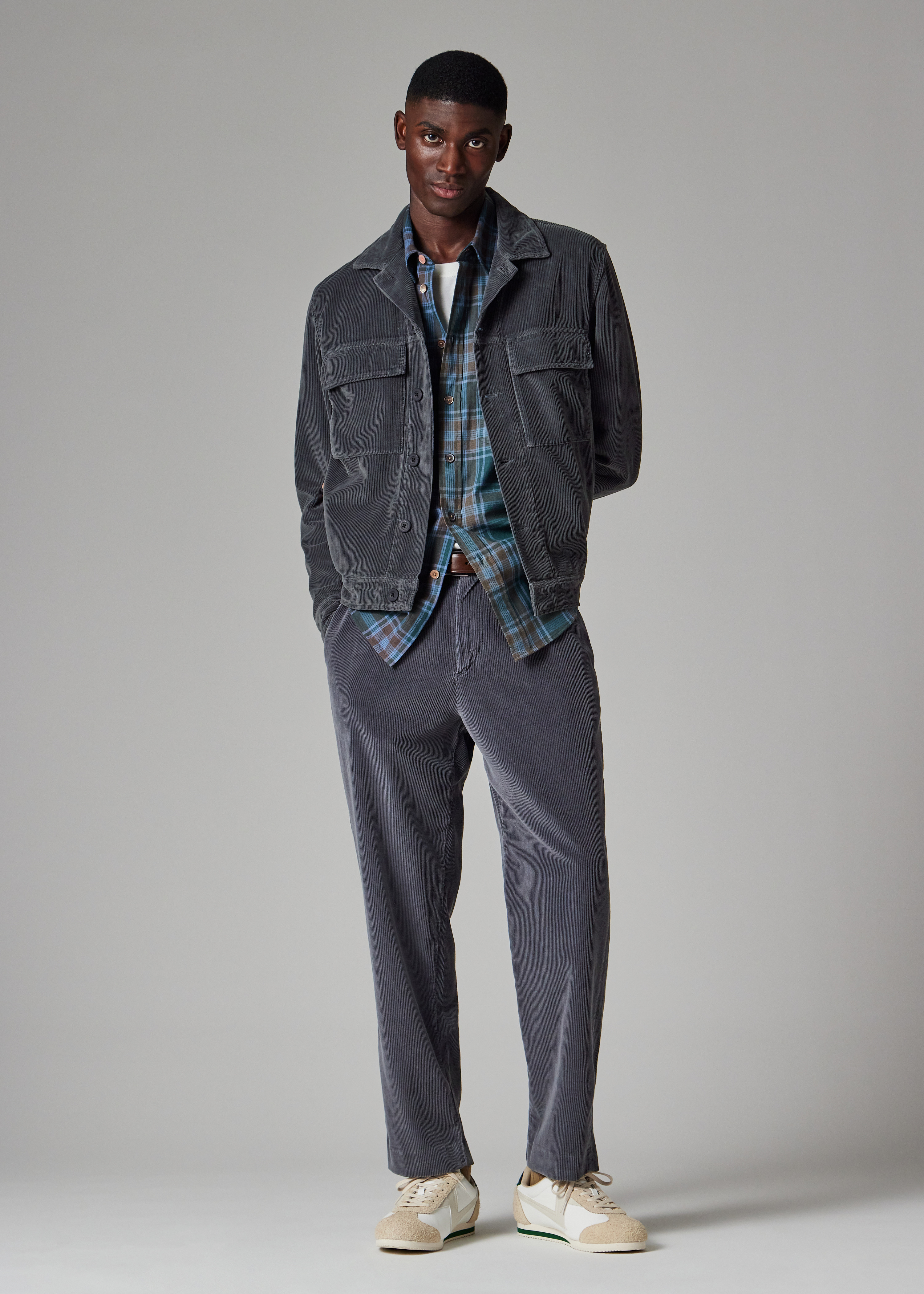 Green and Blue Cotton-Flannel Check Shirt - 5