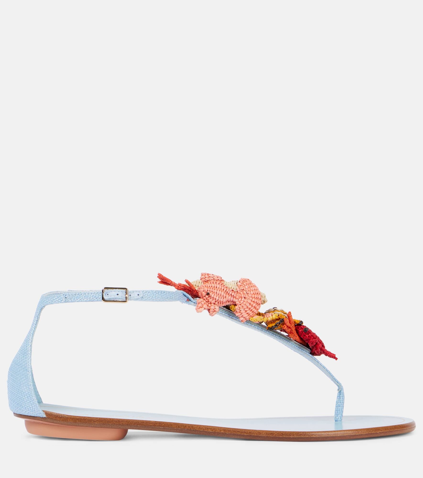 Marea raffia thong sandals - 4
