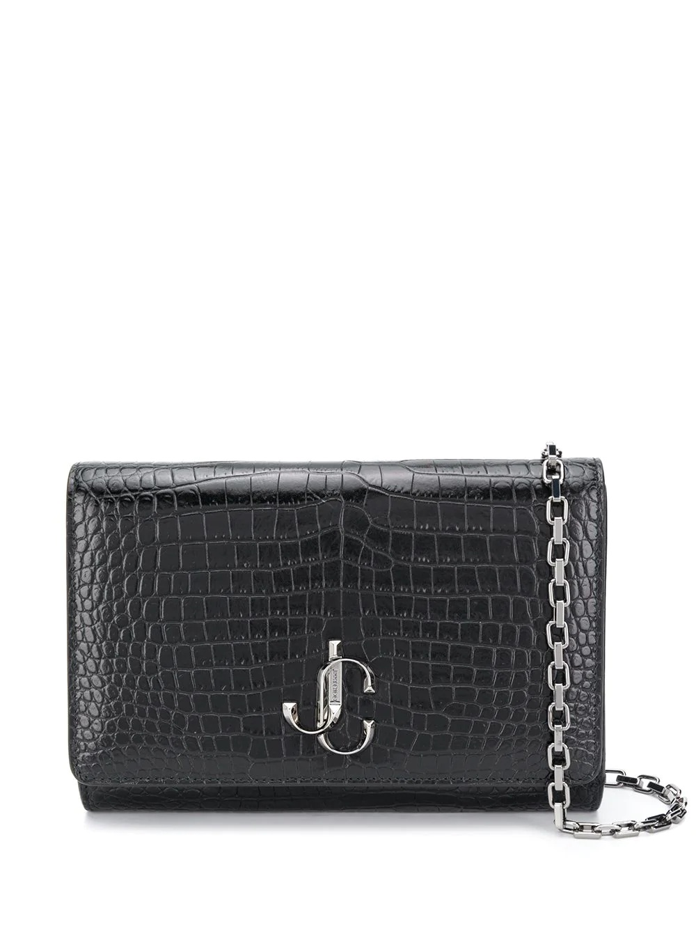 Varenne crocodile-effect clutch bag - 1