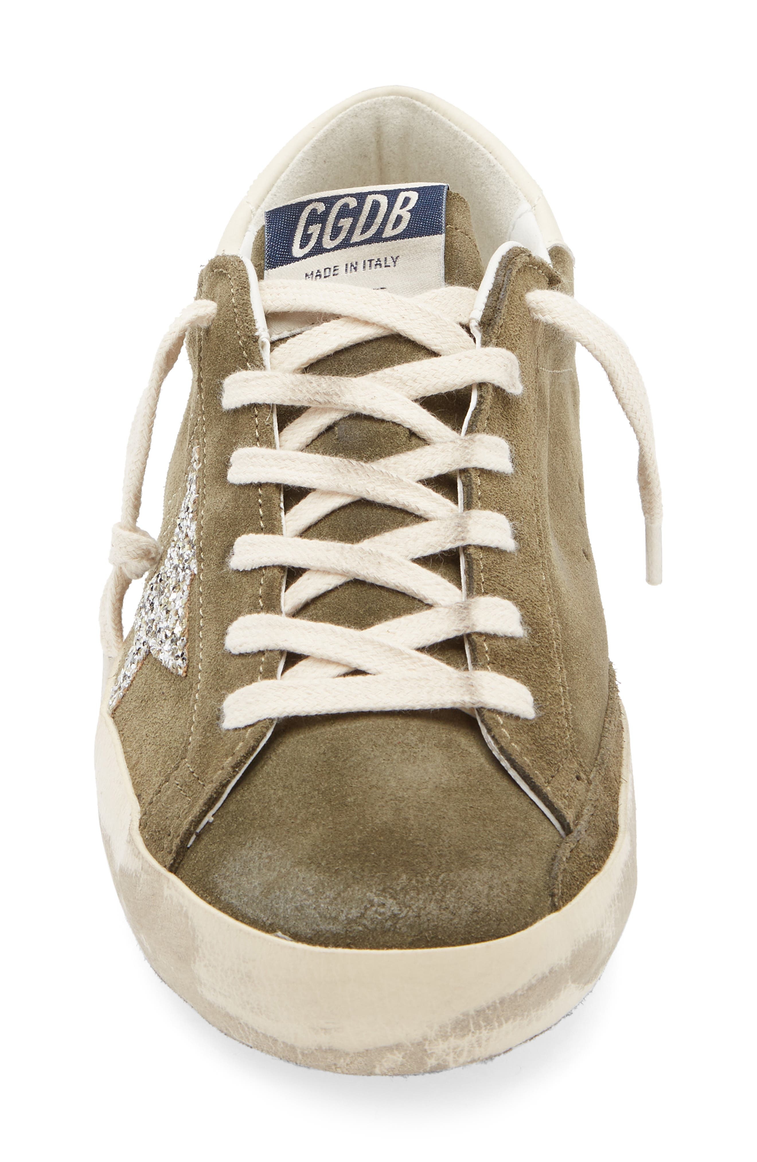Golden Goose Super-Star Low Top Sneaker in Olive Night/Cream at Nordstrom - 4