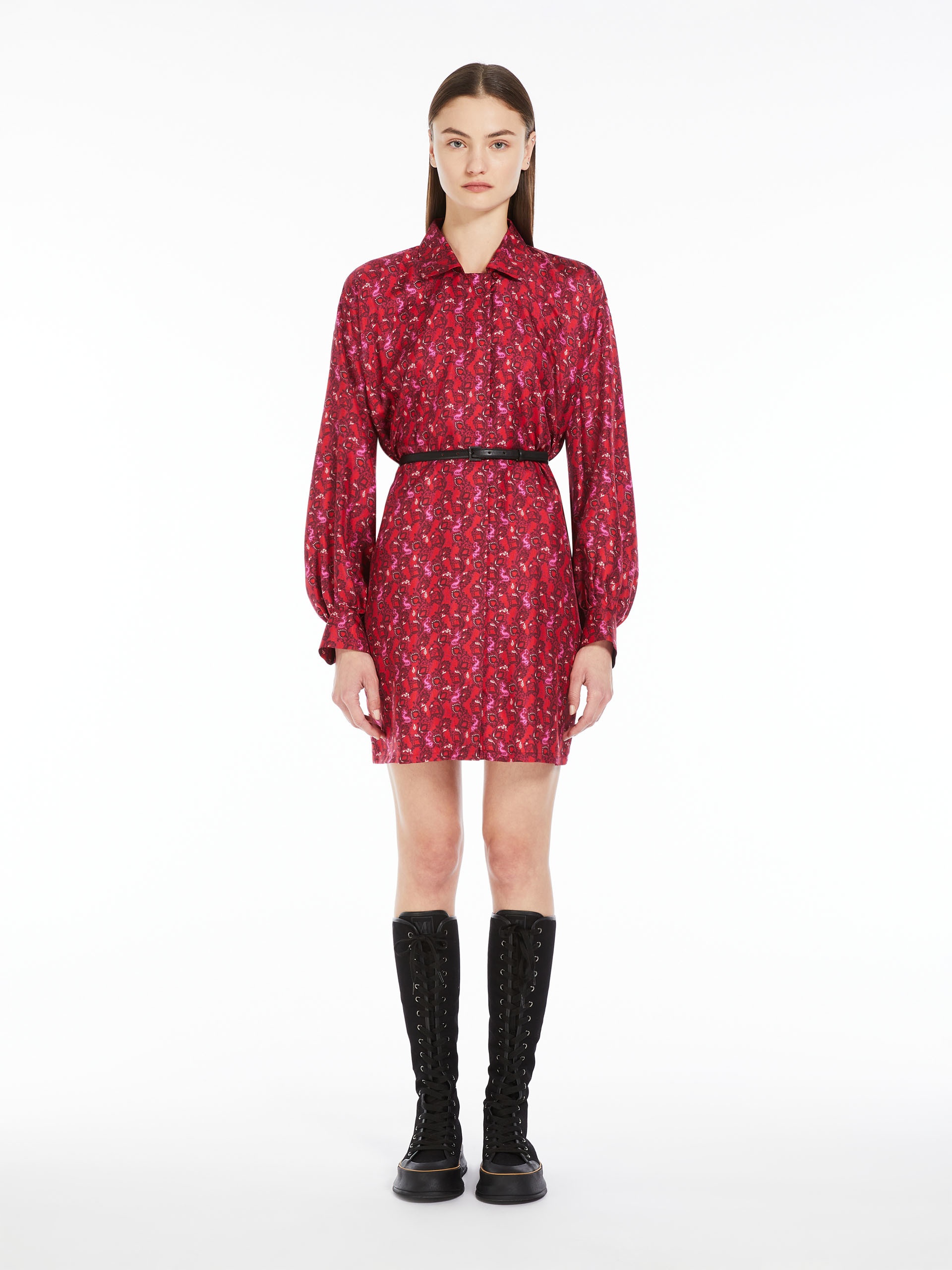OZIO Printed silk shirt dress - 3