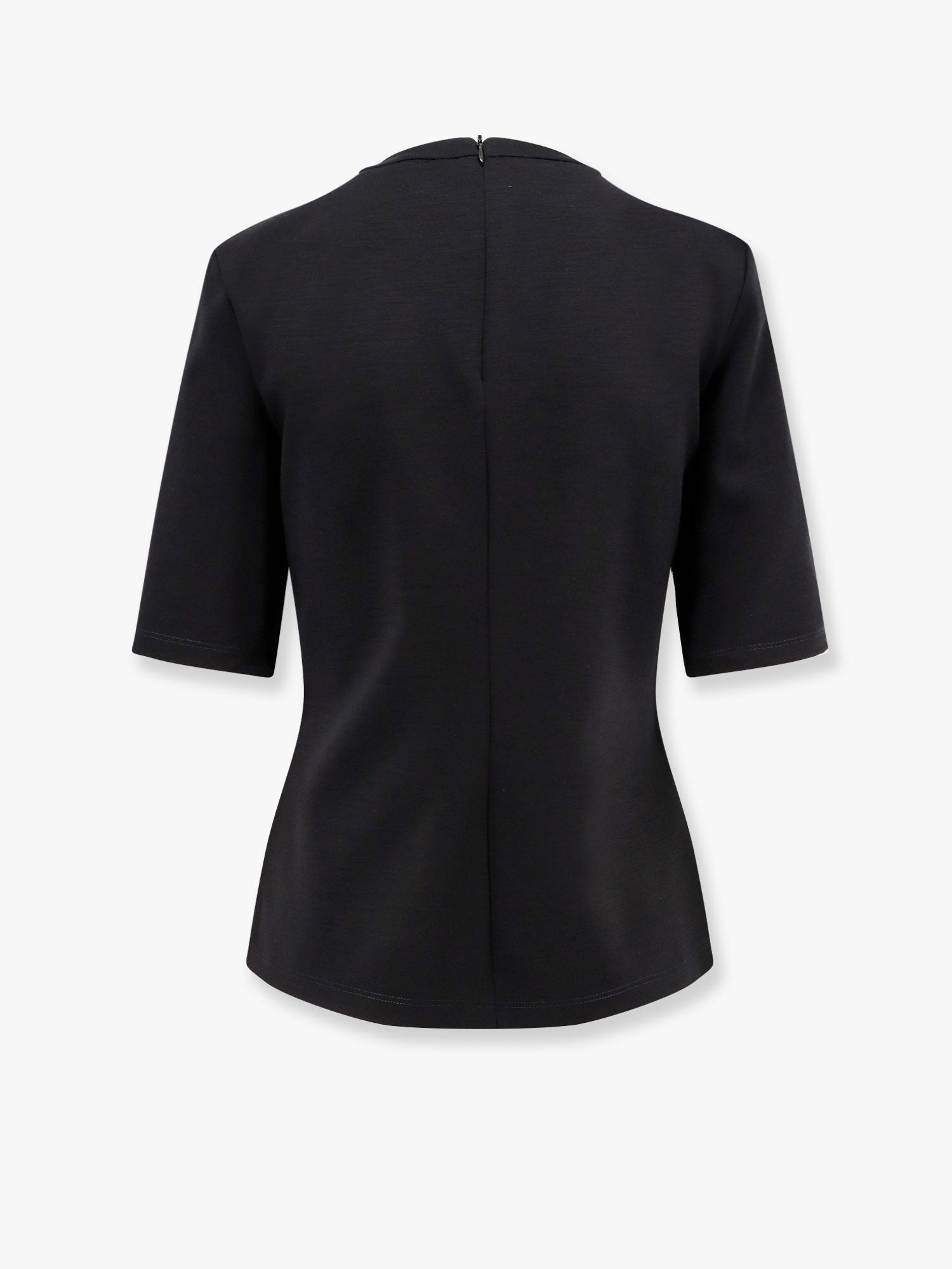 Max Mara Peter Wool T-Shirt With Embossed Frontal Logo - 2