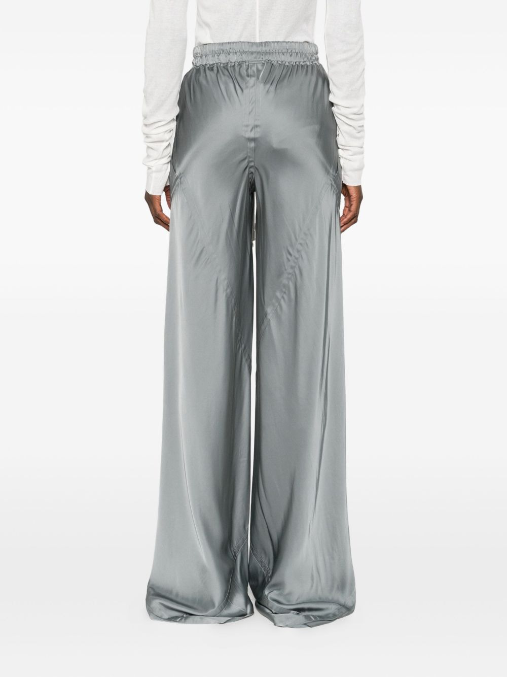 drawstring satin trousers - 4