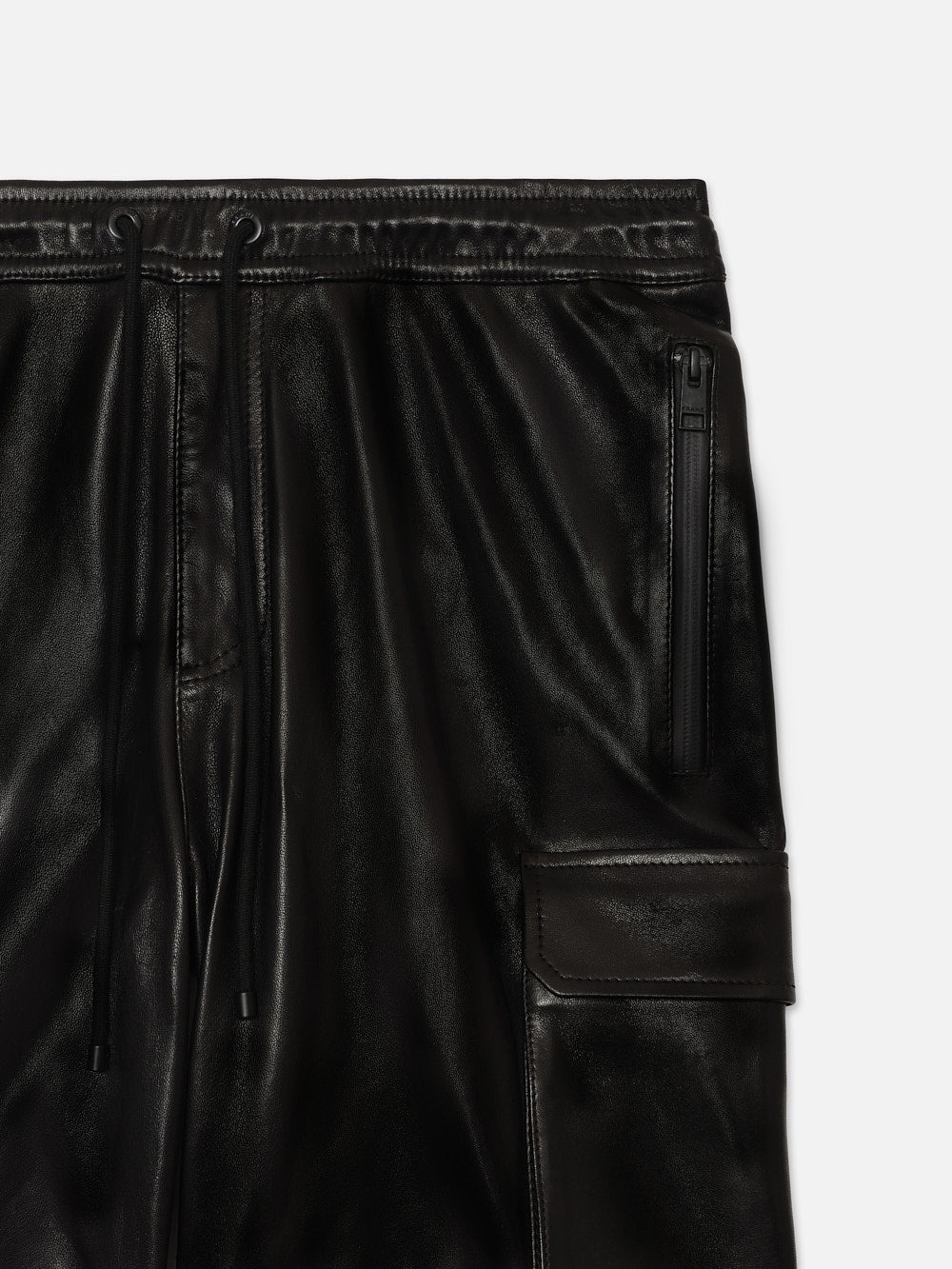 Cargo Leather Pant in Noir - 10