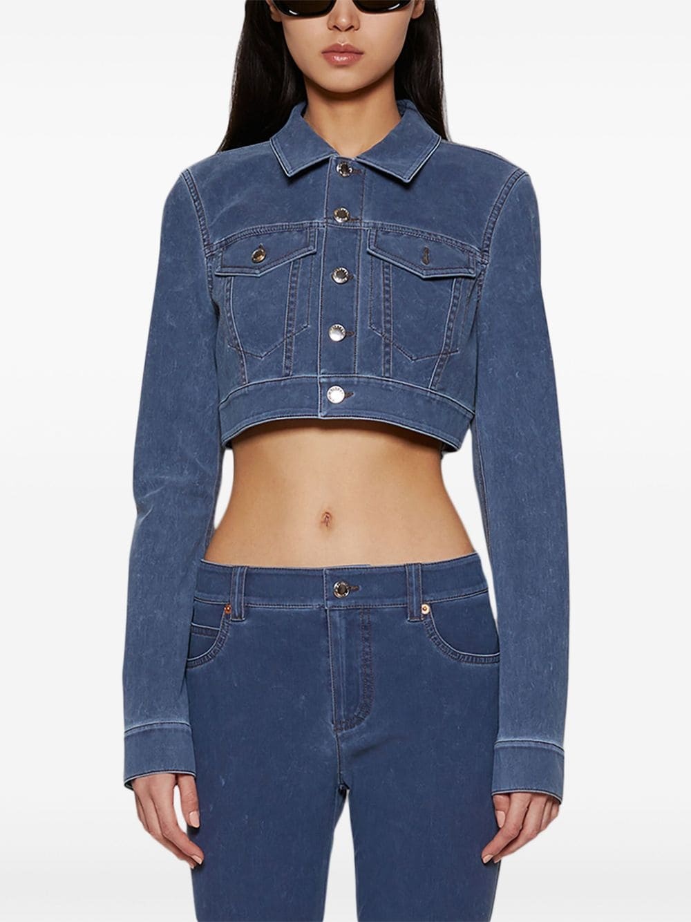 long-sleeve cropped jacket - 3