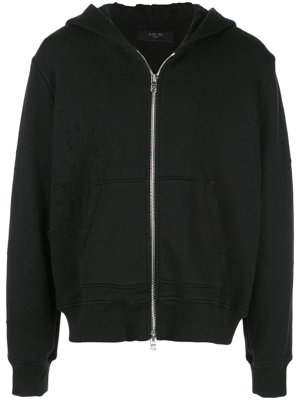 distressed detail hoodie - 1