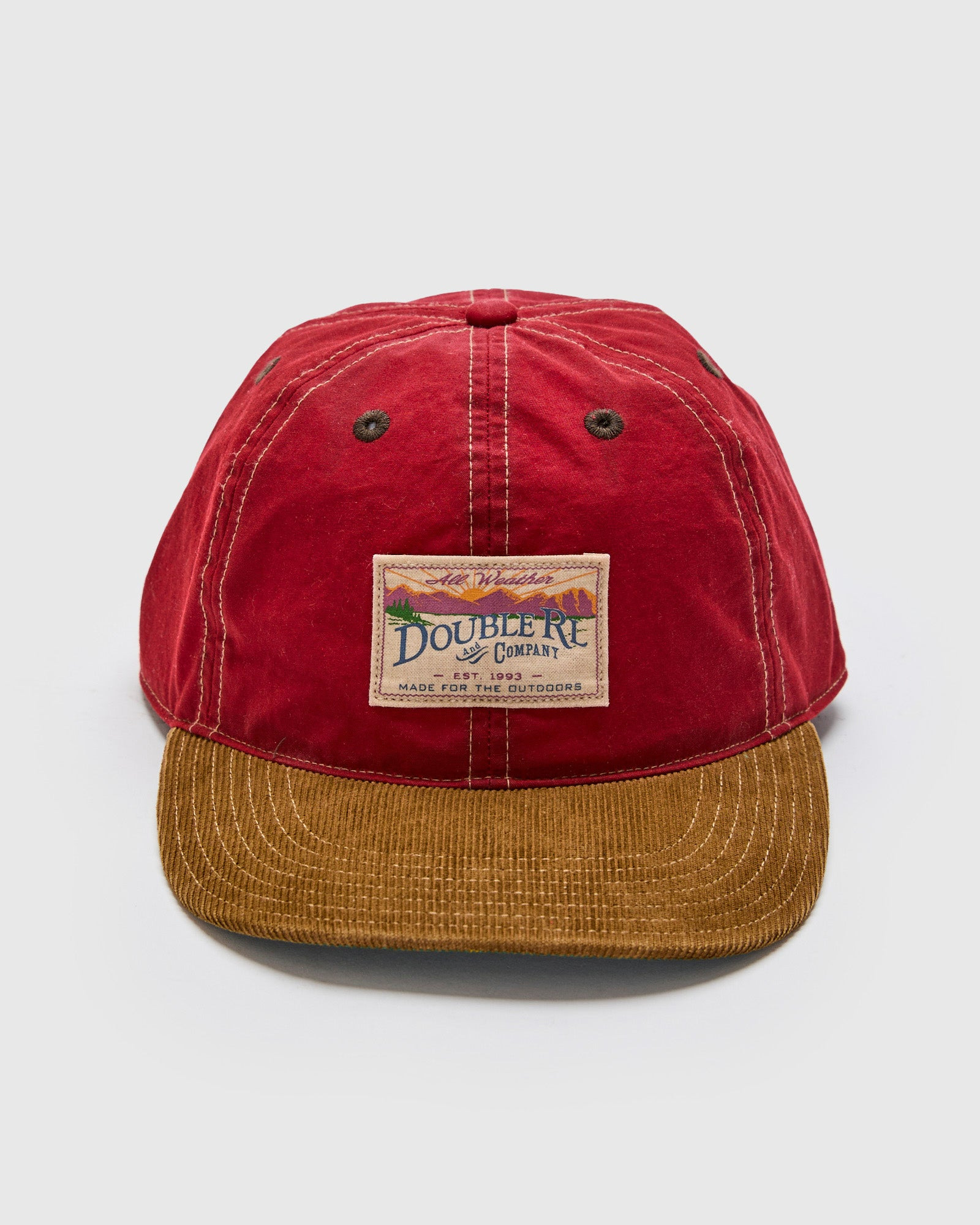 Mountaineering Oil Cloth Sportsman Cap in Vintage Red - 2