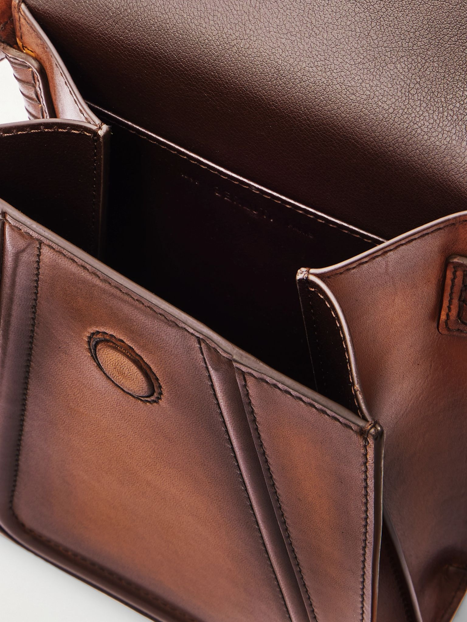 Andy Venezia Leather Phone Pouch Brown - 5