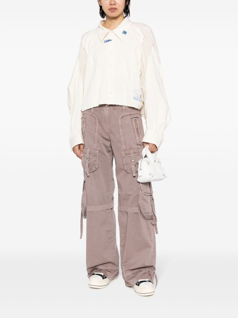 Maison MIHARAYASUHIRO logo-patches panelled cotton shirt outlook