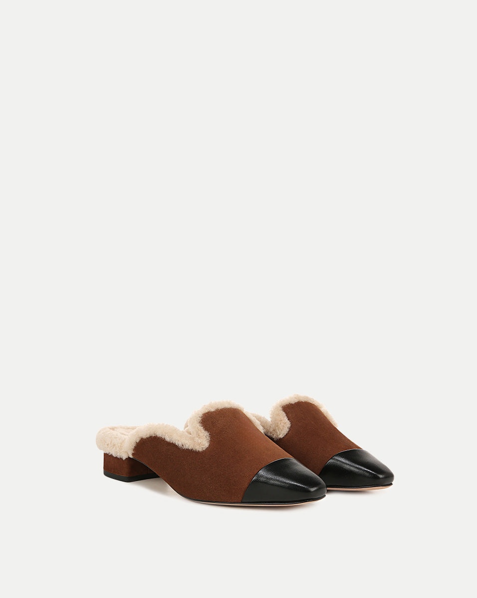 CECILE SHEARLING MULE - 2
