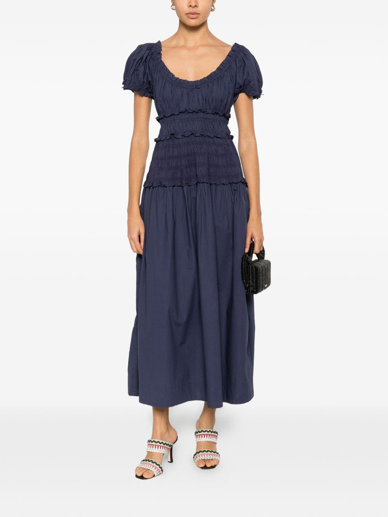 DÔEN ruffled scoop-neck dress outlook