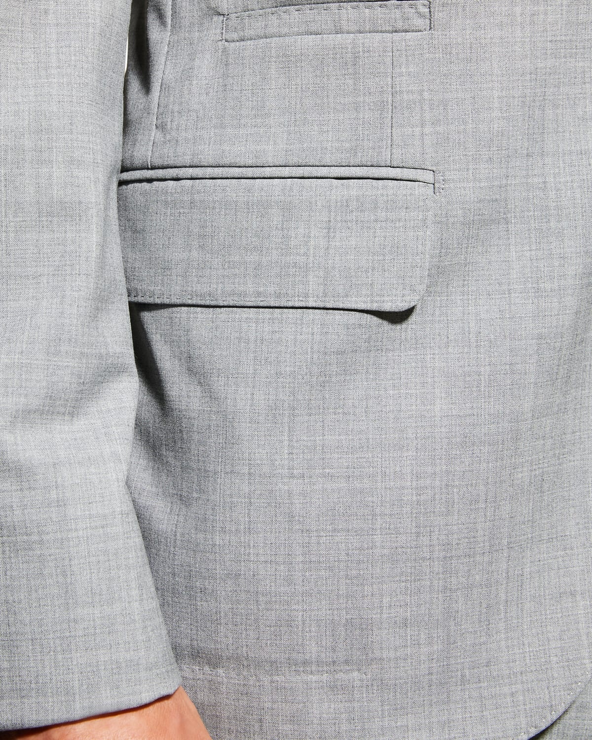 Men's Wool Three-Button Two-Piece Suit - 7
