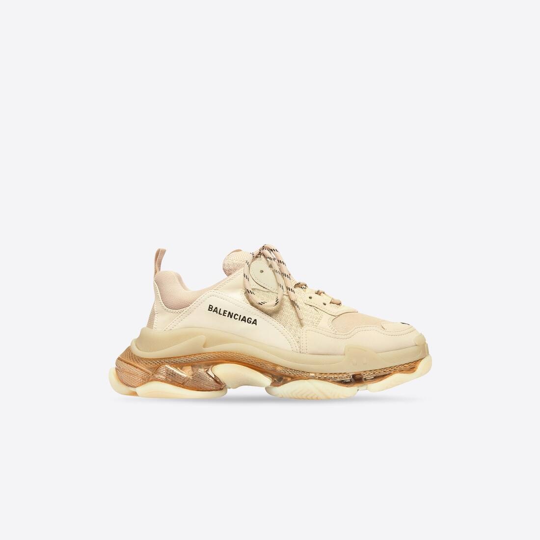 Women's Triple S Clear Sole Sneaker in Beige - 1