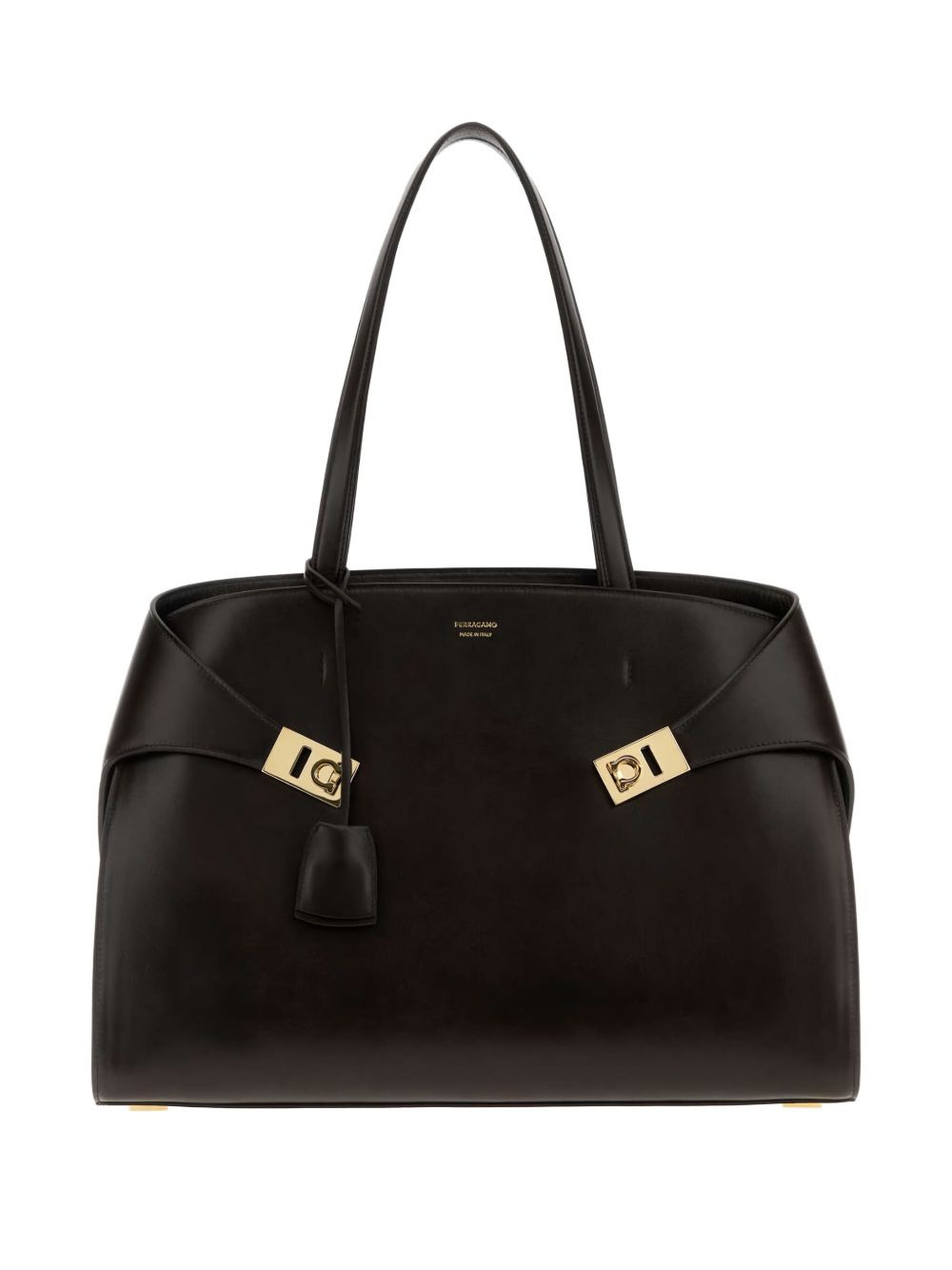 Hug clasp-detail tote bag - 1