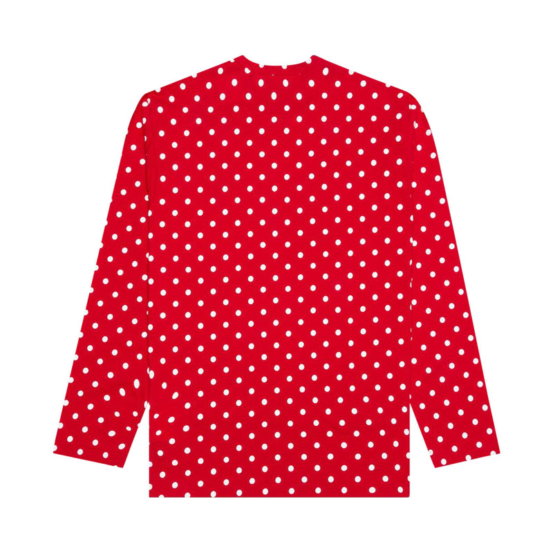 Comme Des Garçons Comme des Garçons Polka Dot Long-Sleeve Tee 'Red' outlook