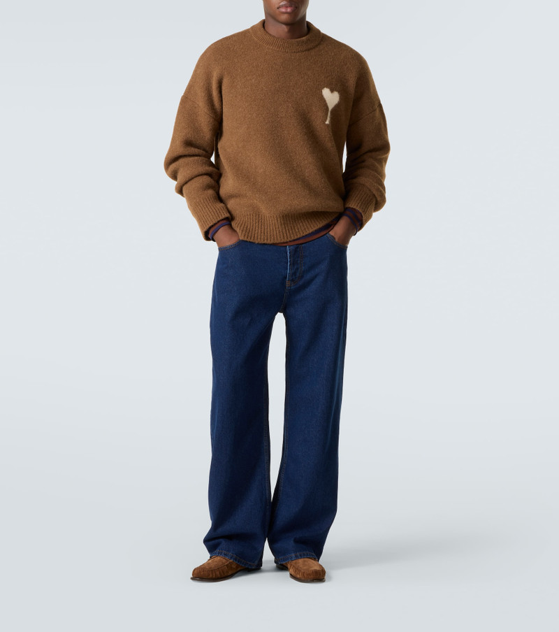 AMI Paris Mid-rise wide-leg jeans outlook