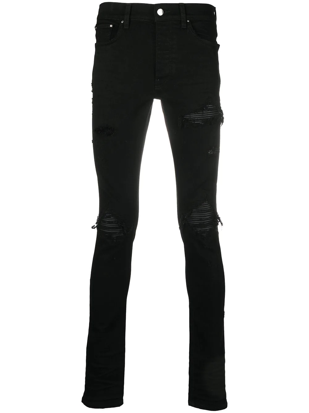 distressed skinny jeans - 1