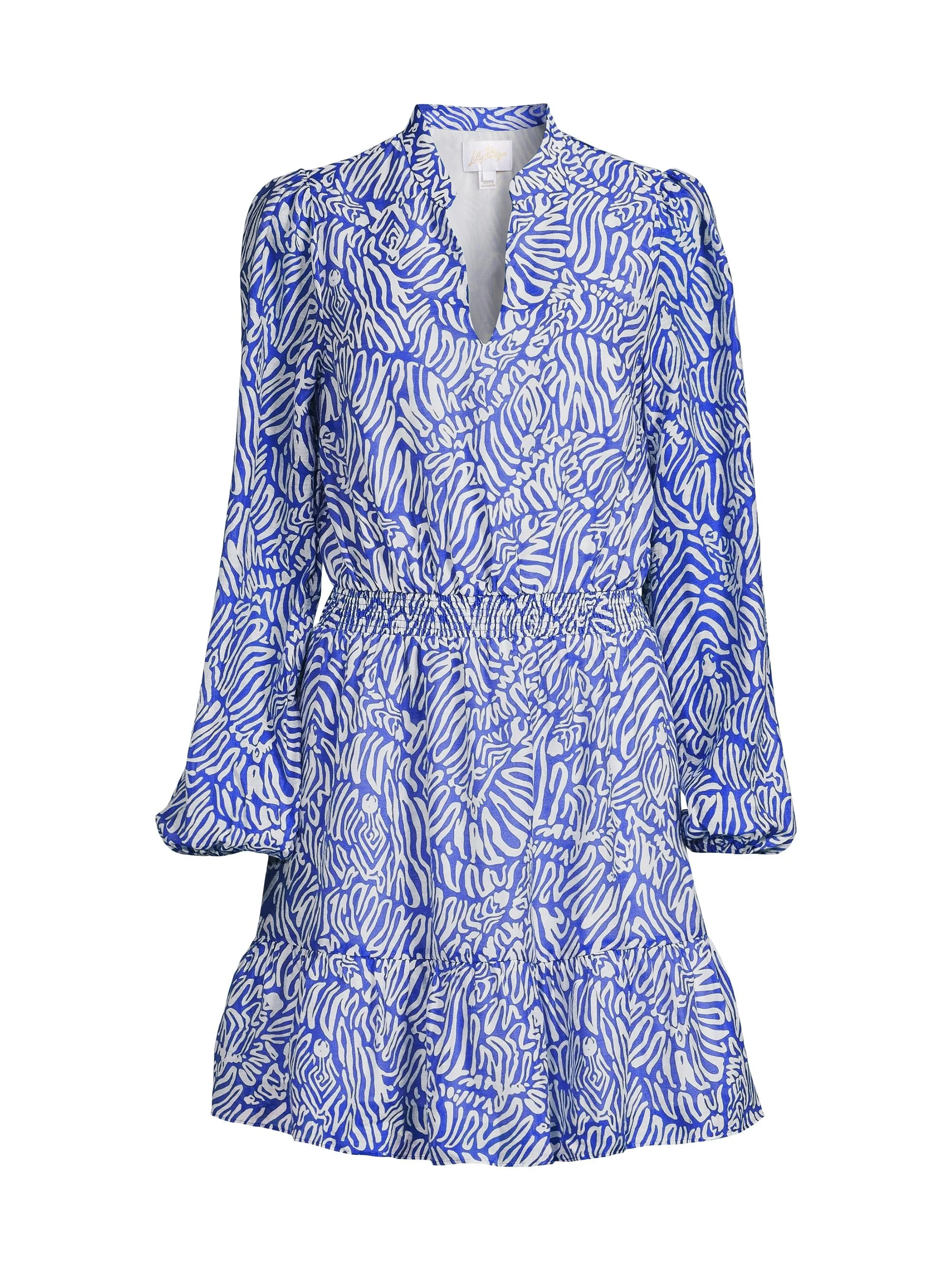 Women's Axton Split-Neck Dress - Martinique Blue - 1