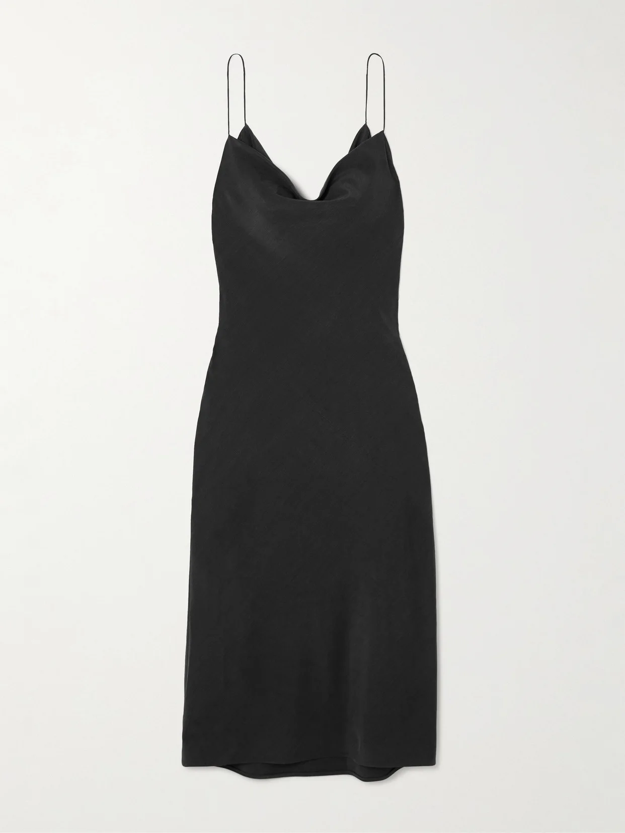 Lynn Draped Wool Crepe De Chine Midi Dress - 1