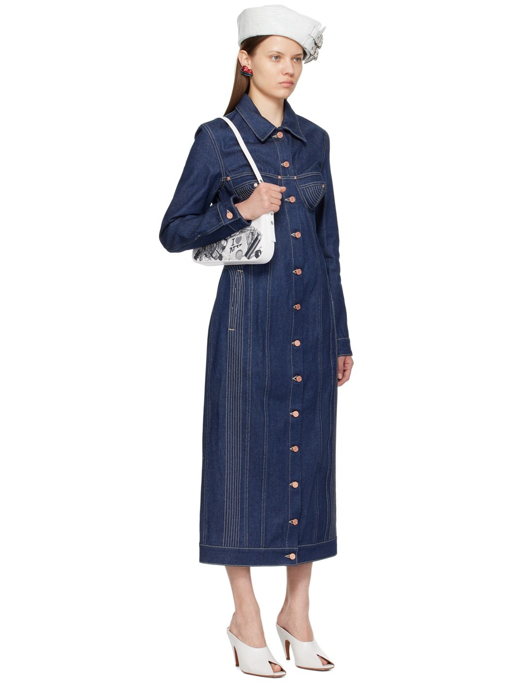 Indigo Long Denim Jacket - 2
