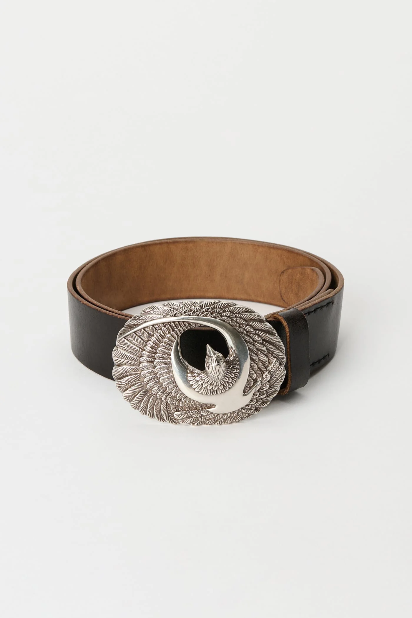 Eagle Belt Black Coffee Waxed Chromexcel Leather - 1