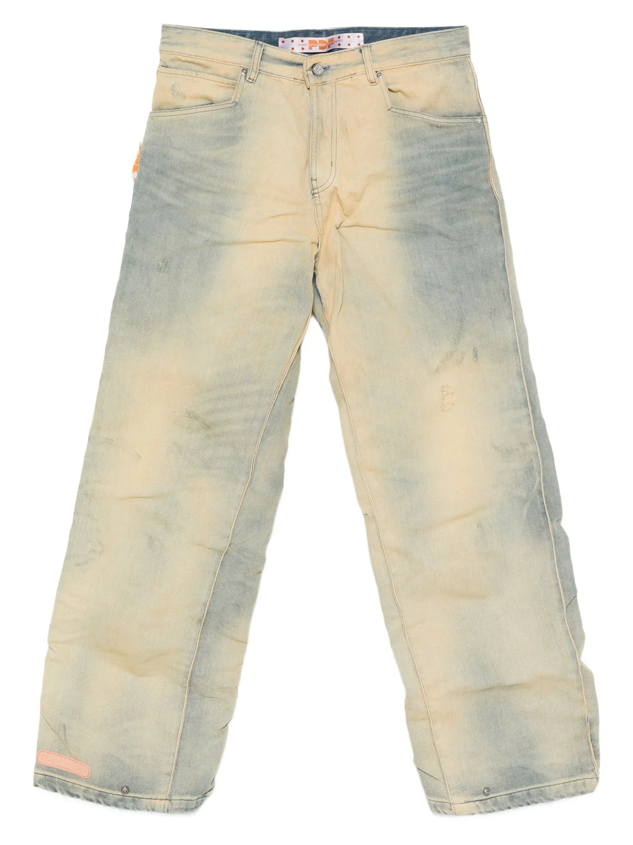 Pdf Panelled Faded Jeans - 1