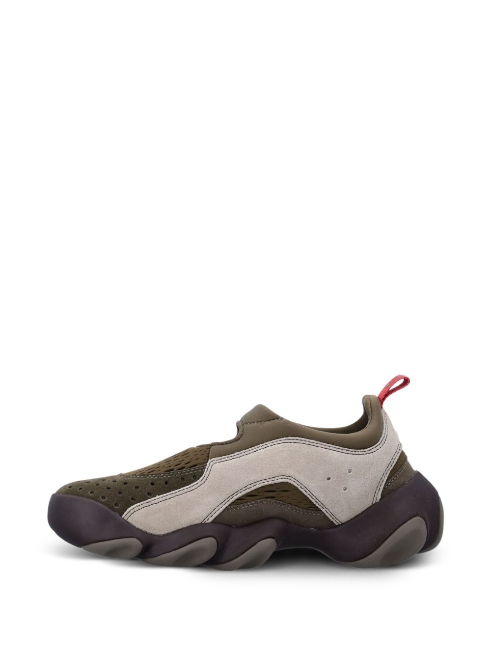 Flesh mesh-panelled slip-on sneakers - 4