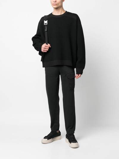 Y-3 ribbed-knit panelled jumper outlook