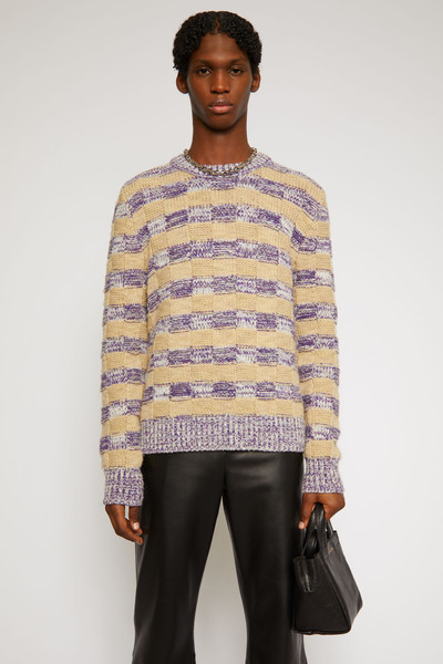 Acne Studios Melange striped sweater purple multicolor outlook