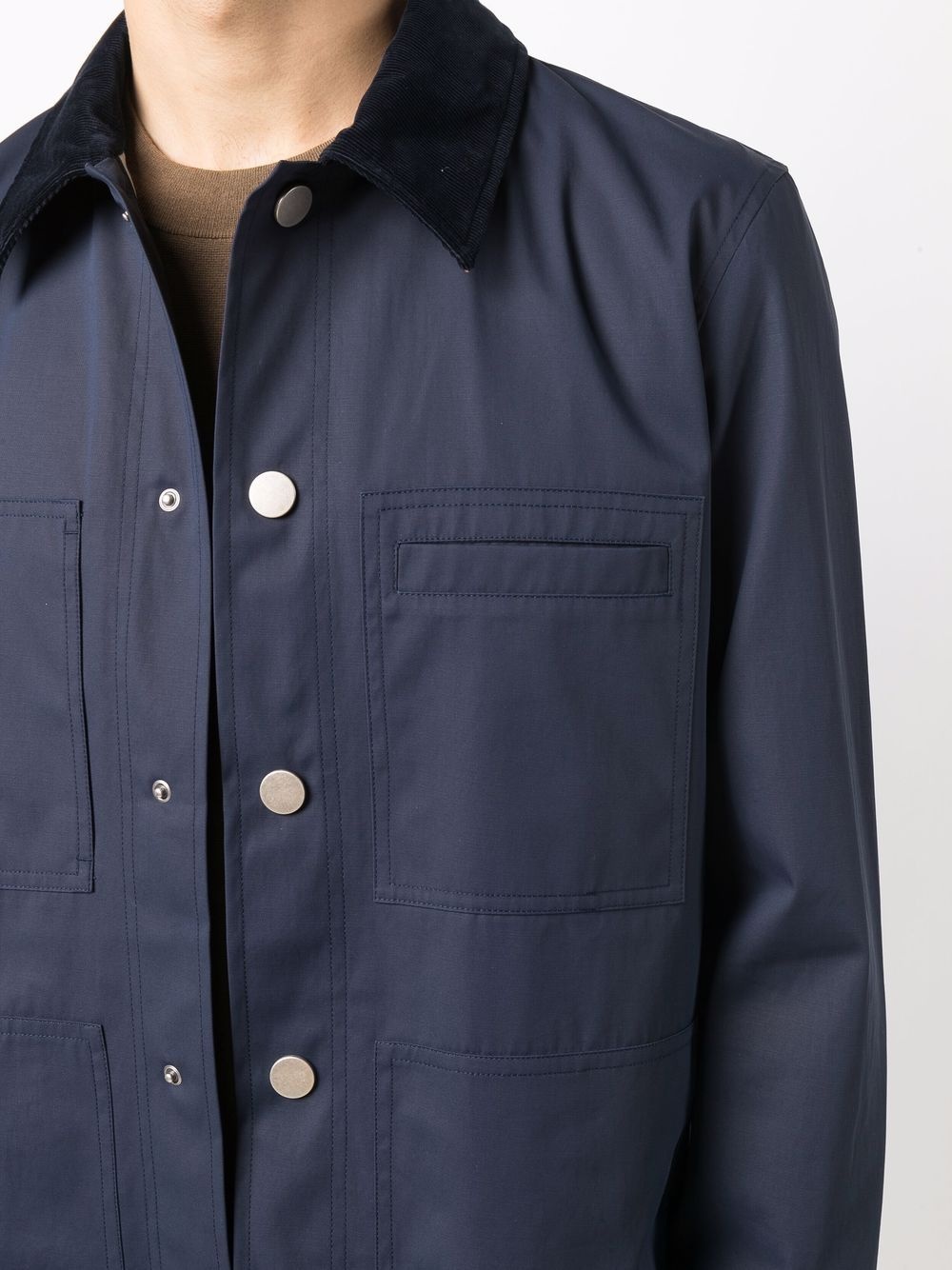 pocket-detail shirt jacket - 5