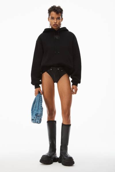 Alexander Wang PUFF LOGO HOODIE IN STRUCTURED TERRY outlook