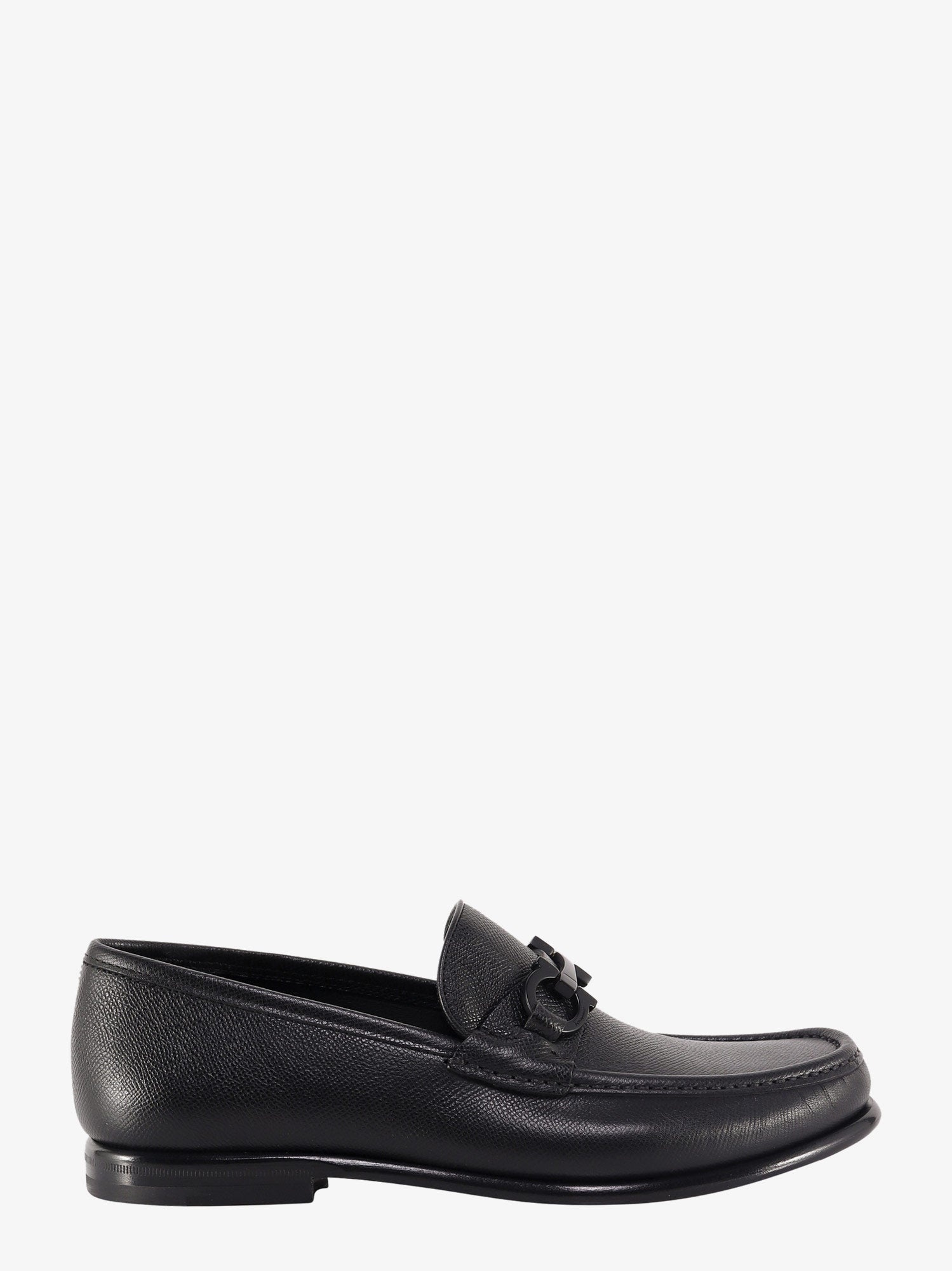 Crown leather loafer with gancini detail - 1